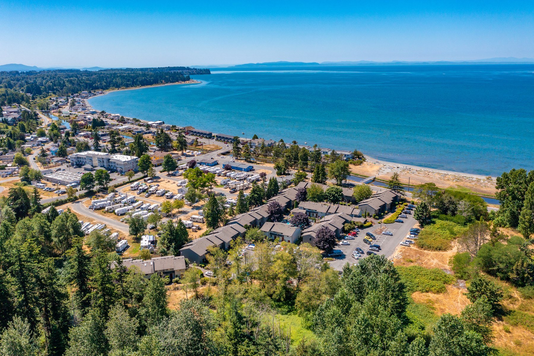Aerial view of the Birch Bay shoreline
