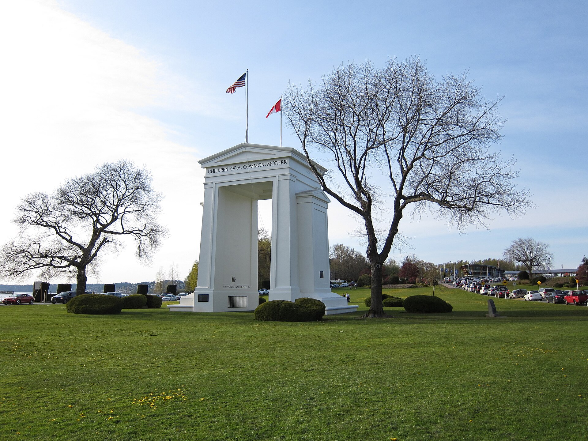 Peace Arch Park on the border at Blaine